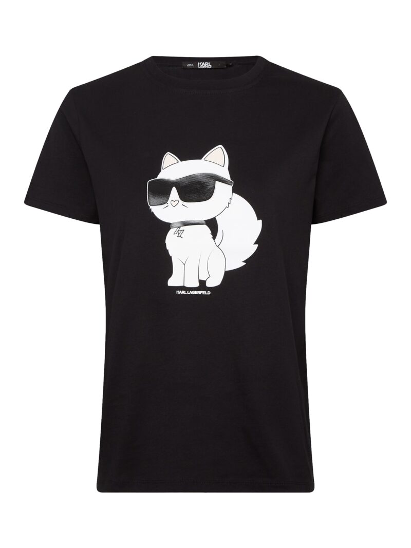 Karl Lagerfeld Tricou  negru / alb