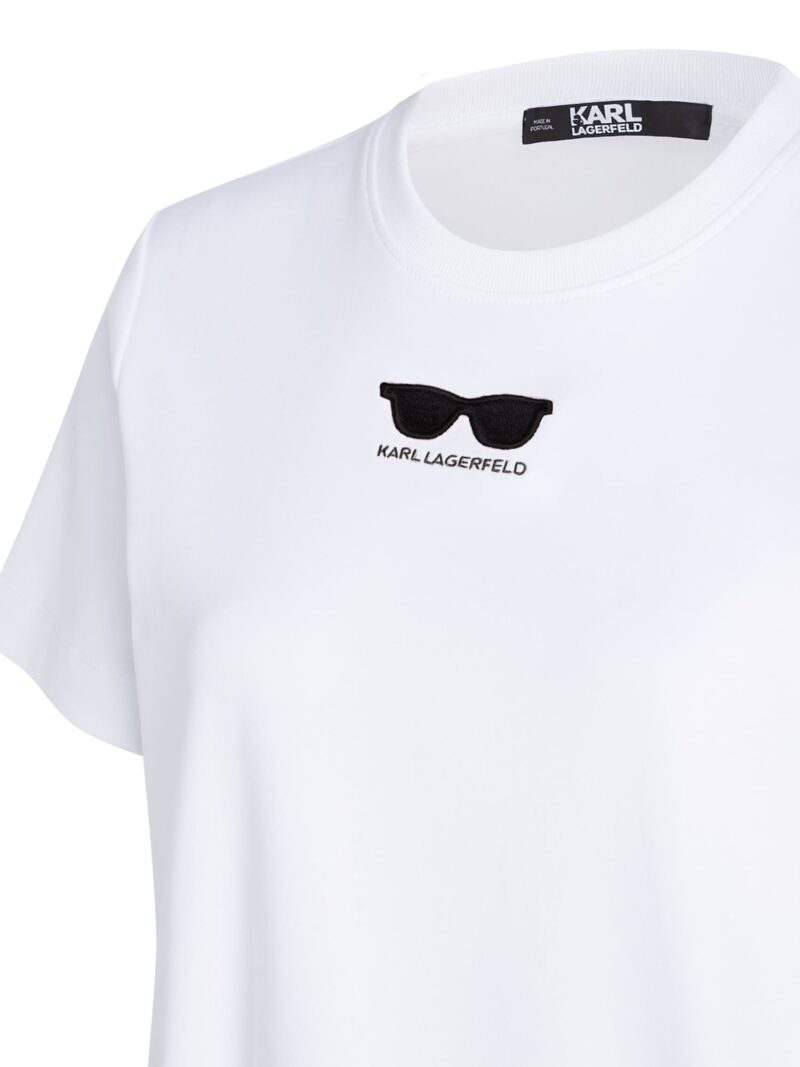 Karl Lagerfeld Tricou  roz / alb