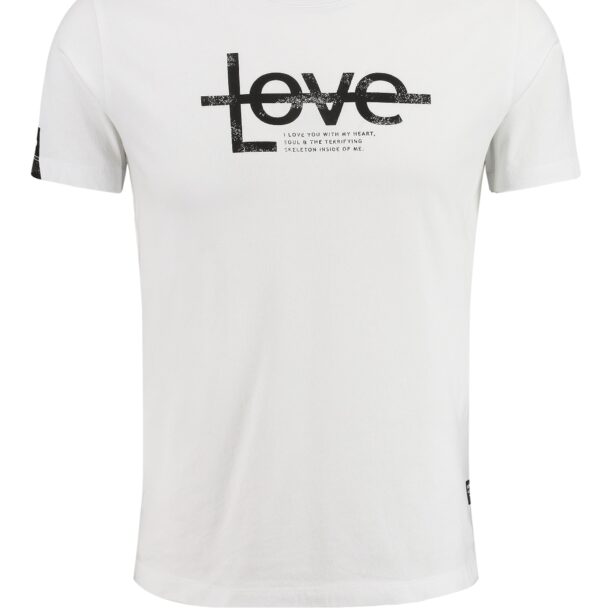 Key Largo Tricou 'MT LOVE YOU'  negru / alb