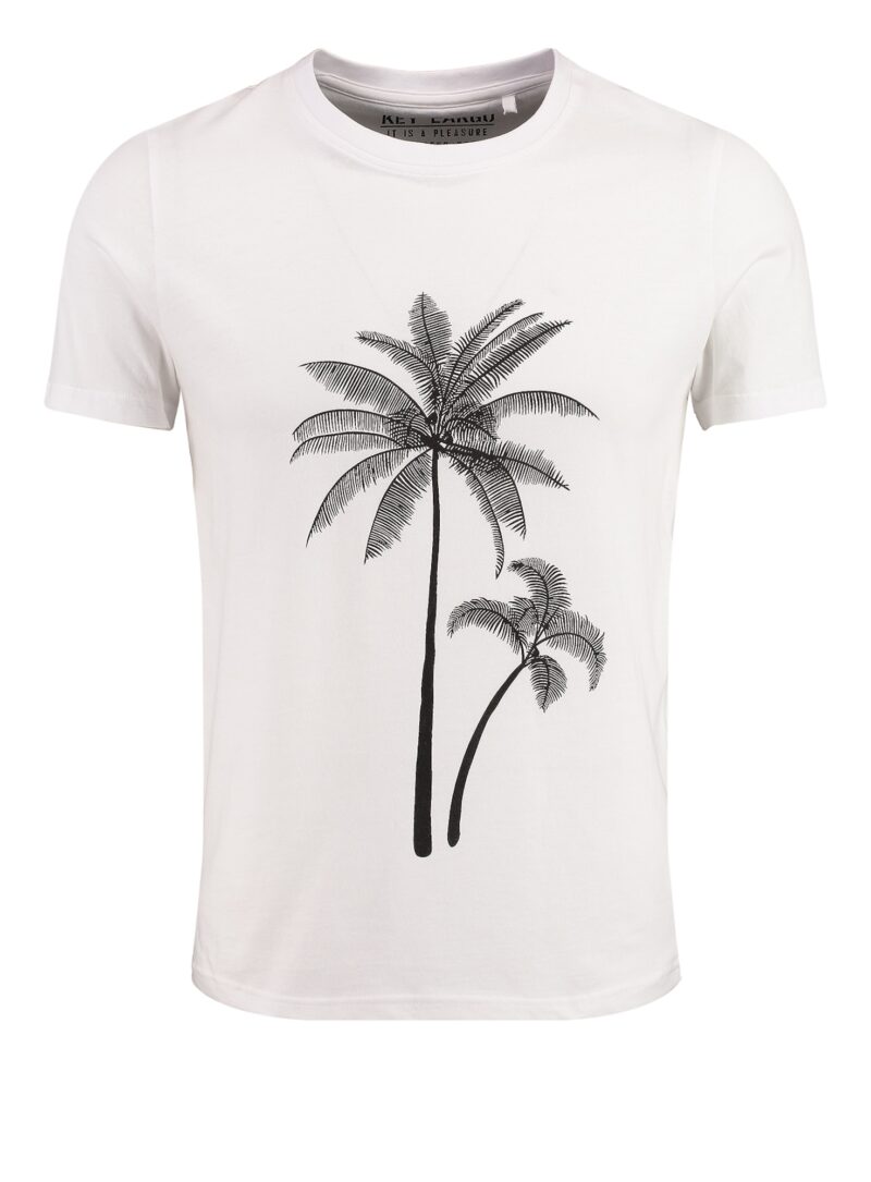 Key Largo Tricou 'MT OCEAN DRIVE'  gri / alb