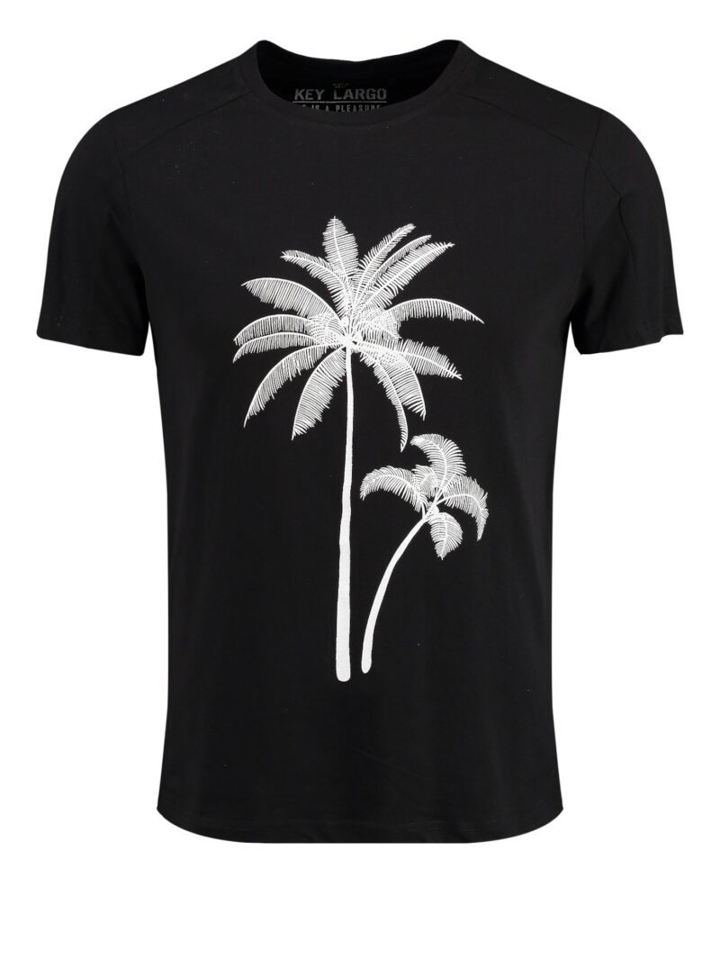 Key Largo Tricou  negru / alb