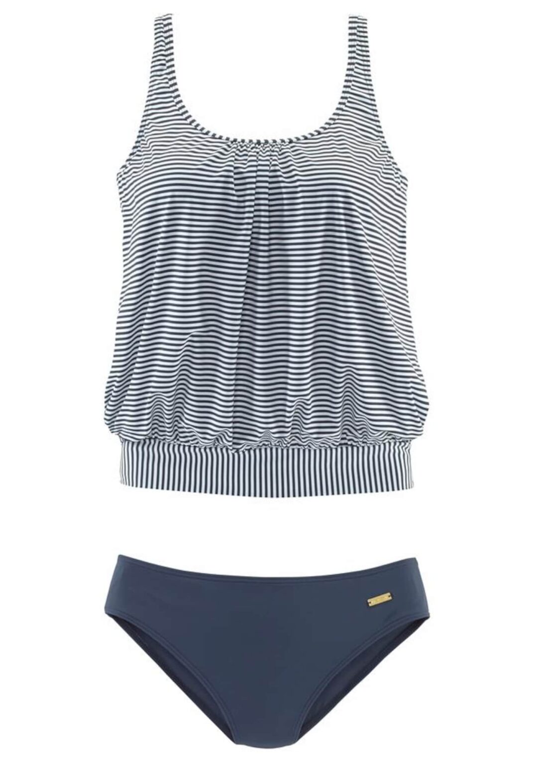 LASCANA Costum de baie Tankini  bleumarin / alb