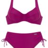 LASCANA Costum de baie două piese  fucsia