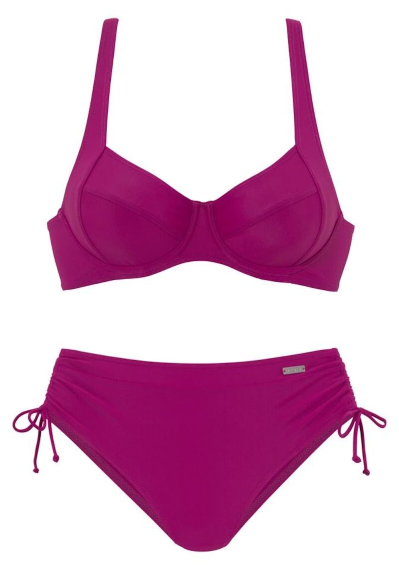 LASCANA Costum de baie două piese  fucsia