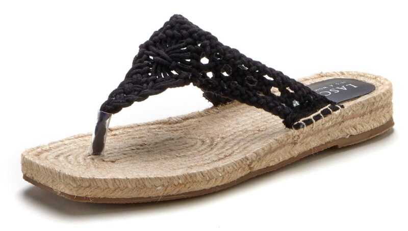 LASCANA Flip-flops  bej / negru