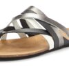 LASCANA Flip-flops  negru / argintiu / alb