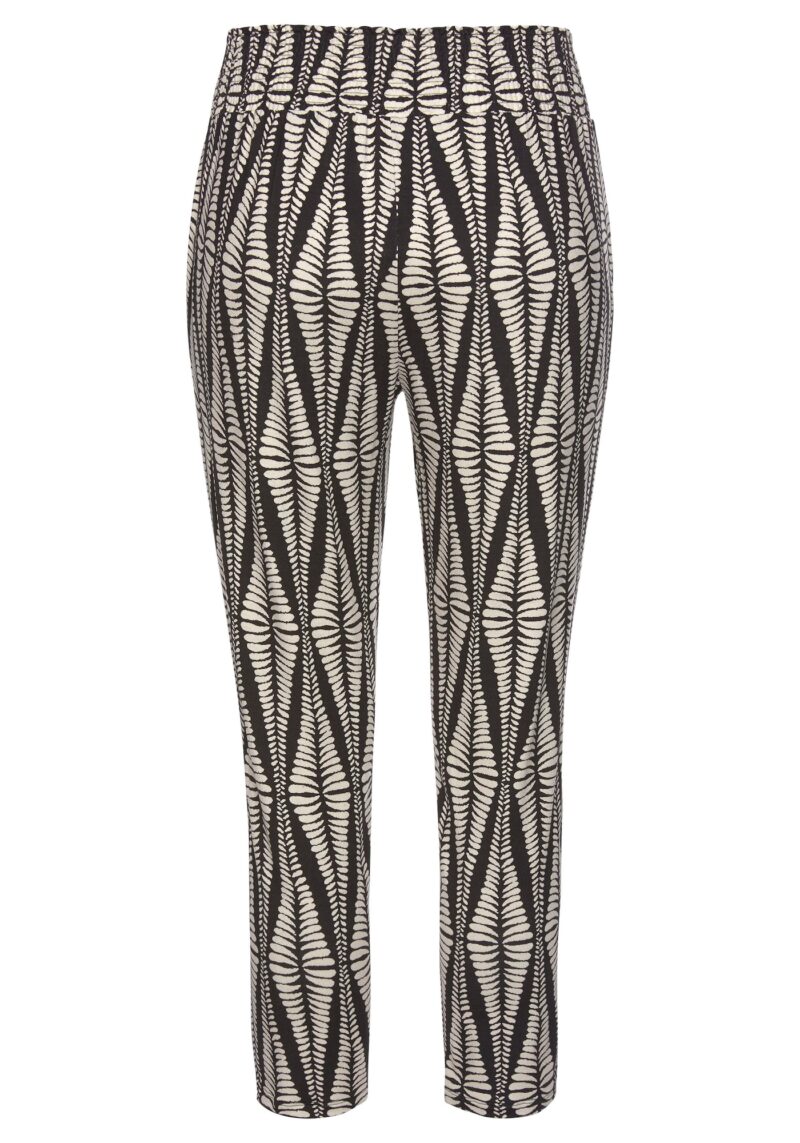 LASCANA Pantaloni 'Grafik'  bej / negru