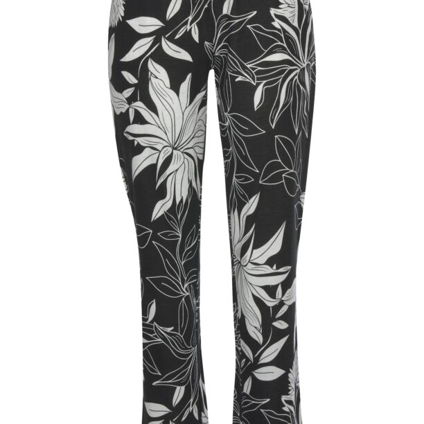 LASCANA Pantaloni de pijama  negru / alb