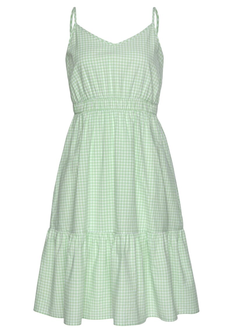 LASCANA Rochie  verde mentă / alb