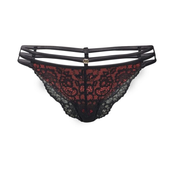 LASCANA Slip 'Brief'  roșu / negru