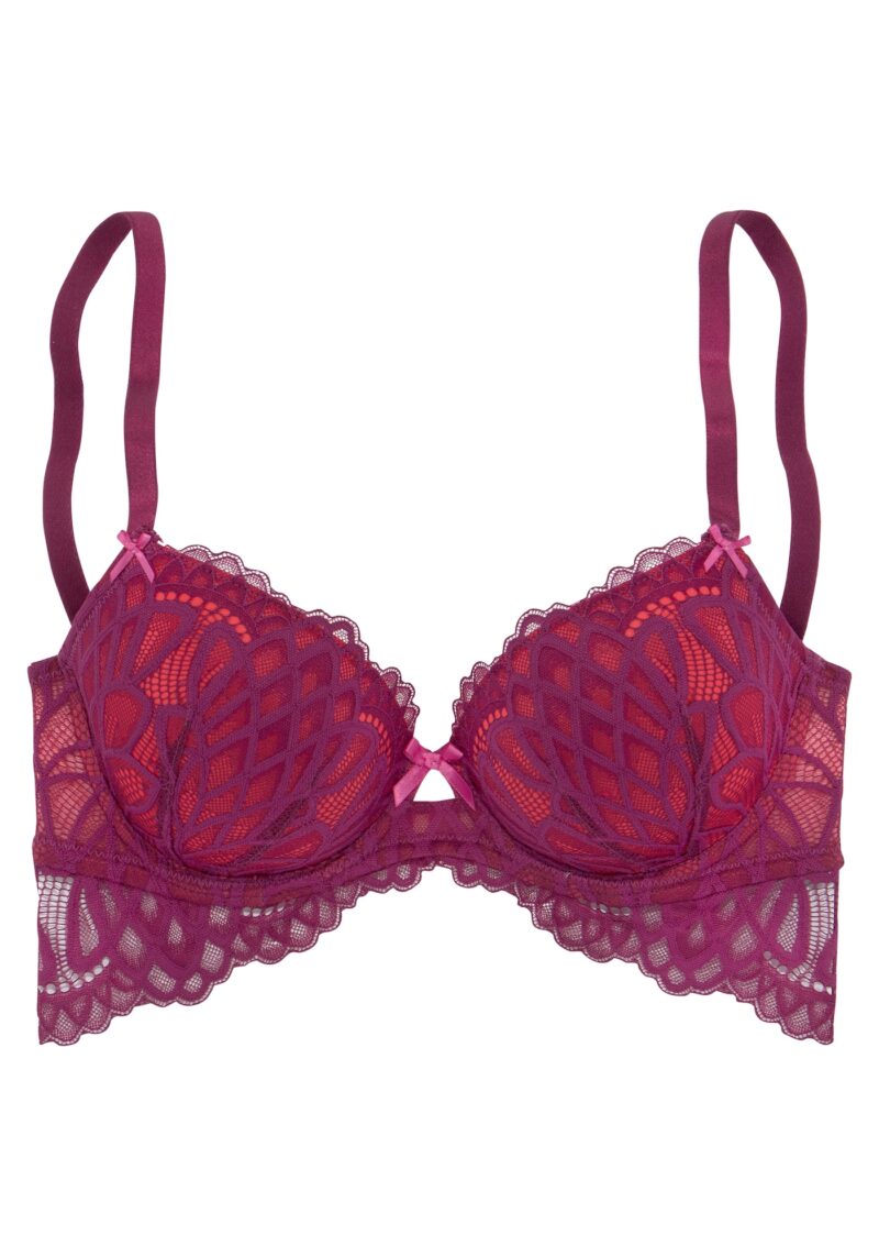 LASCANA Sutien 'Foam bra'  lila / roșu