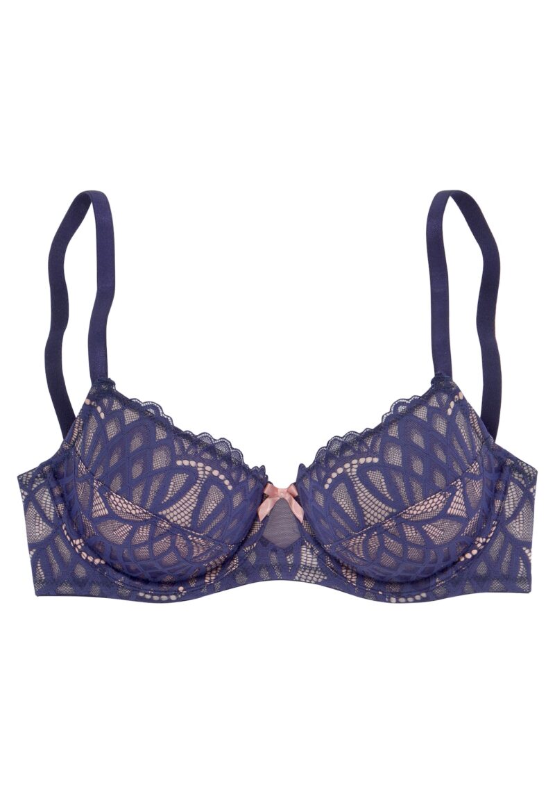 LASCANA Sutien 'Wire bra'  albastru / roz pastel