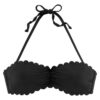 LASCANA Sutien costum de baie 'Scallop'  negru