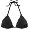 LASCANA Sutien costum de baie 'Scallop'  negru