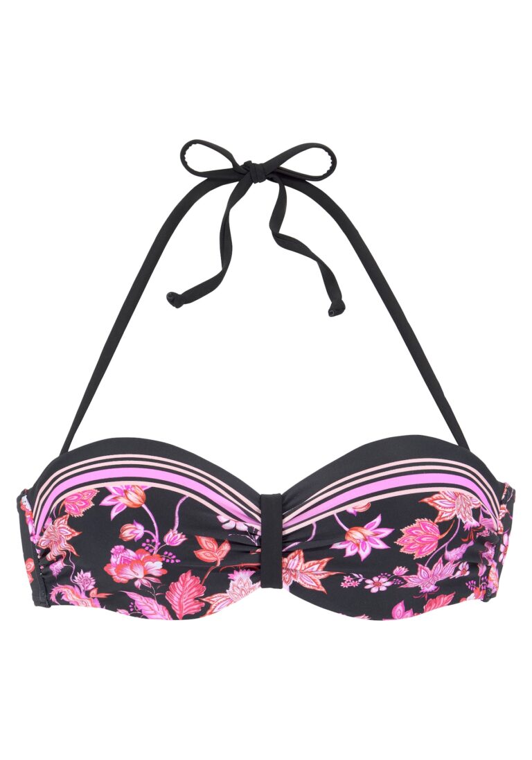 LASCANA Sutien costum de baie  albastru noapte / roz