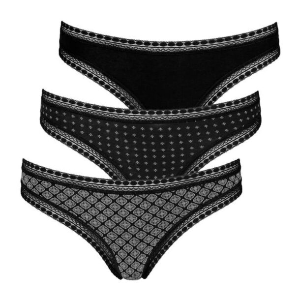 LASCANA Tanga  gri / negru