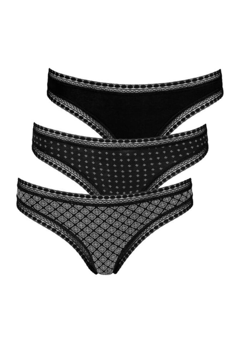 LASCANA Tanga  gri / negru