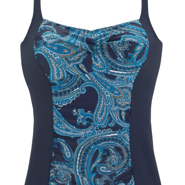 LASCANA Tankini top  albastru / albastru gențiană / portocaliu / alb