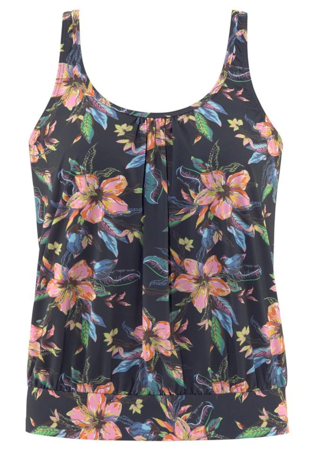 LASCANA Tankini top  verde / corai / negru
