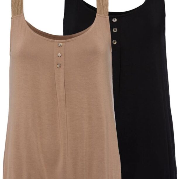 LASCANA Top  gri taupe / negru