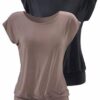 LASCANA Tricou  gri taupe / negru