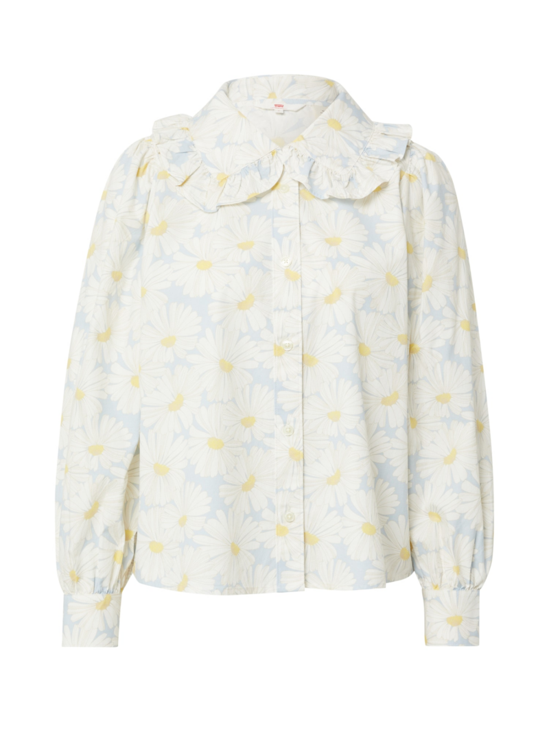 LEVI'S ® Bluză 'Karina Collar Blouse'  albastru deschis / galben / alb