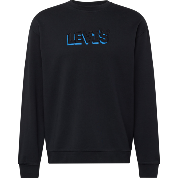 LEVI'S ® Bluză de molton 'Relaxd Graphic Crew'  azur / negru