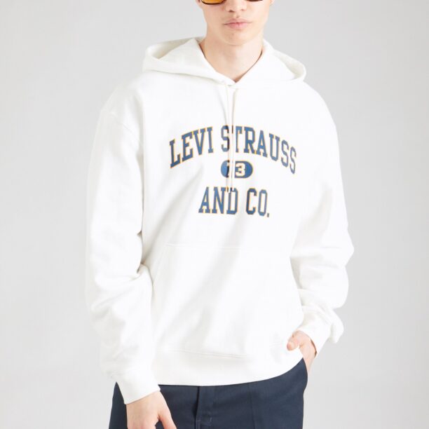 LEVI'S ® Bluză de molton 'Relaxed Graphic Hoodie'  albastru închis / portocaliu / alb