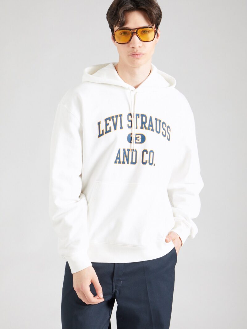 LEVI'S ® Bluză de molton 'Relaxed Graphic Hoodie'  albastru închis / portocaliu / alb