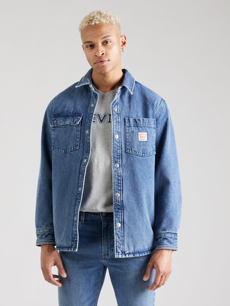 LEVI'S ® Geacă de primăvară-toamnă 'TELEGRAPH'  albastru denim / roșu / alb