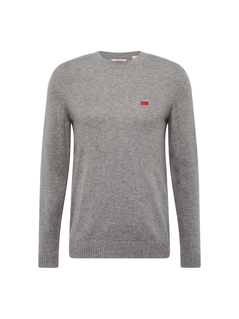 LEVI'S ® Pulover 'Original HM Sweater'  gri / roșu / alb