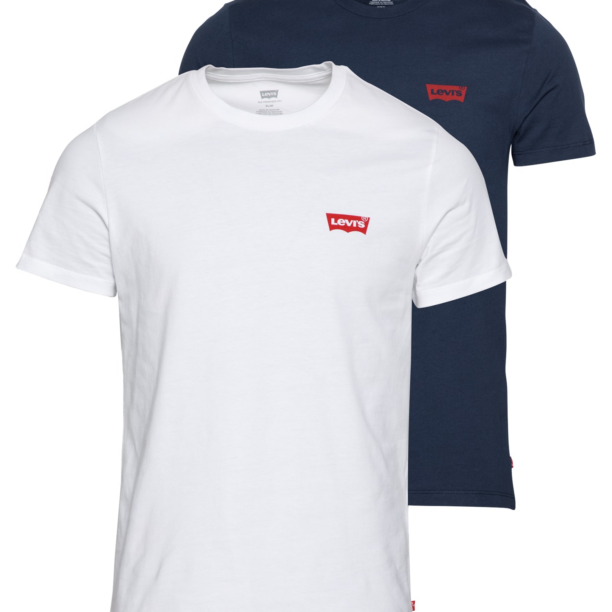 LEVI'S ® Tricou '2 Pack Crewneck Graphic'  albastru noapte / roșu / alb