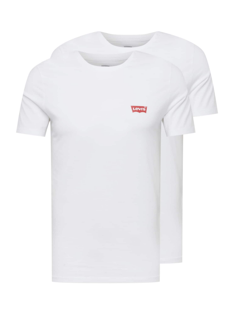 LEVI'S ® Tricou '2 Pack Crewneck Graphic'  roșu / alb