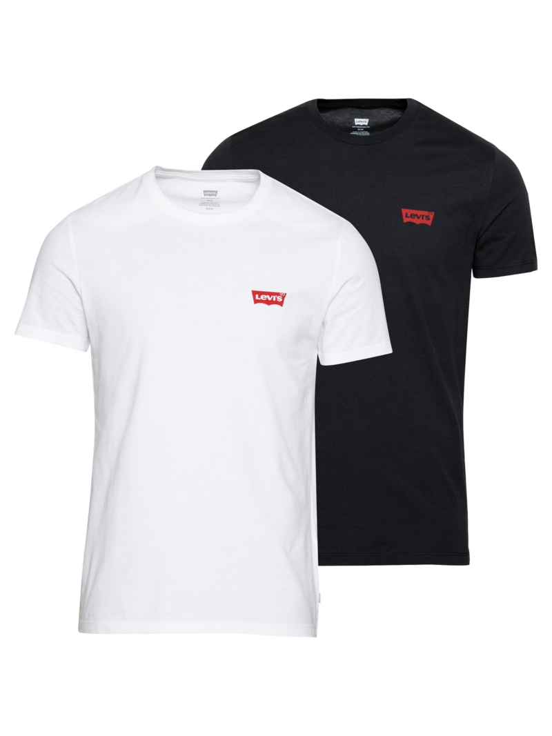 LEVI'S ® Tricou '2 Pack Crewneck Graphic'  roșu / negru / alb