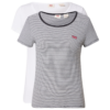 LEVI'S ® Tricou '2Pack Crewneck Tee'  sângeriu / negru / alb