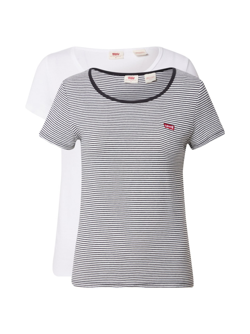 LEVI'S ® Tricou '2Pack Crewneck Tee'  sângeriu / negru / alb