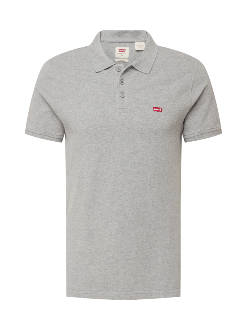 LEVI'S ® Tricou 'Housemark Polo'  gri amestecat / roșu / alb