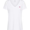 LEVI'S ® Tricou 'Perfect Vneck'  roșu / alb