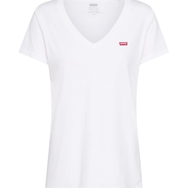 LEVI'S ® Tricou 'Perfect Vneck'  roșu / alb