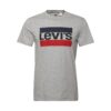 LEVI'S ® Tricou 'Sportswear Logo Graphic'  albastru / gri amestecat / roșu