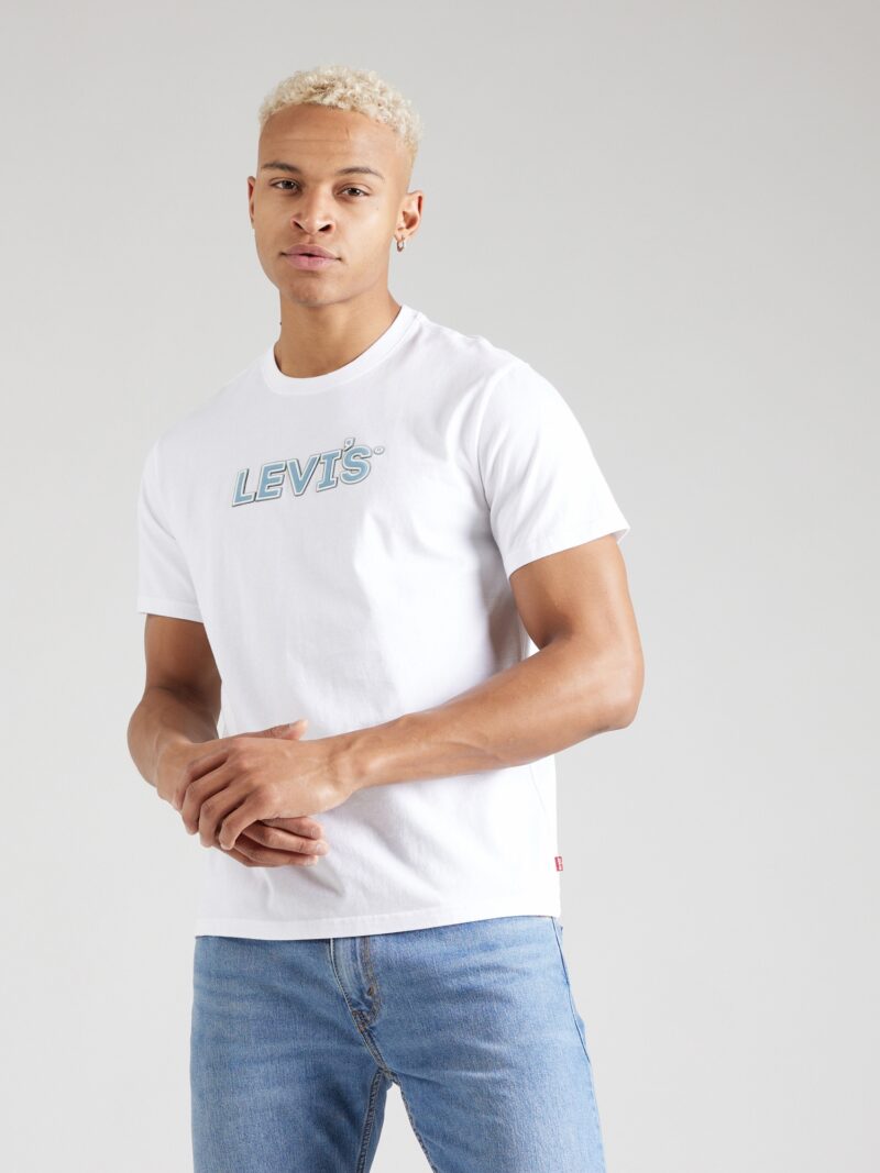 LEVI'S ® Tricou  albastru deschis / alb