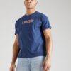 LEVI'S ® Tricou  bleumarin / roșu carmin / alb