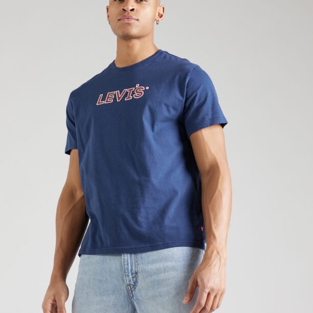 LEVI'S ® Tricou  bleumarin / roșu carmin / alb