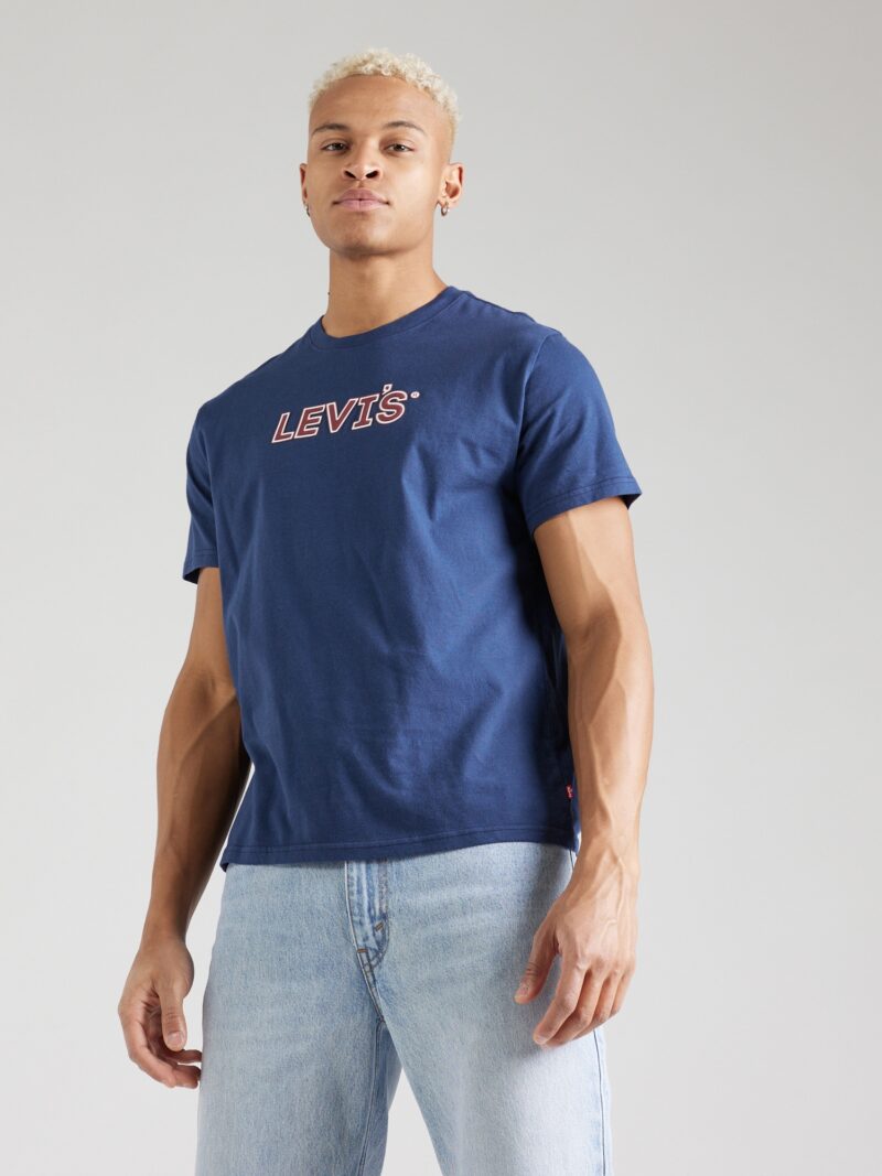 LEVI'S ® Tricou  bleumarin / roșu carmin / alb