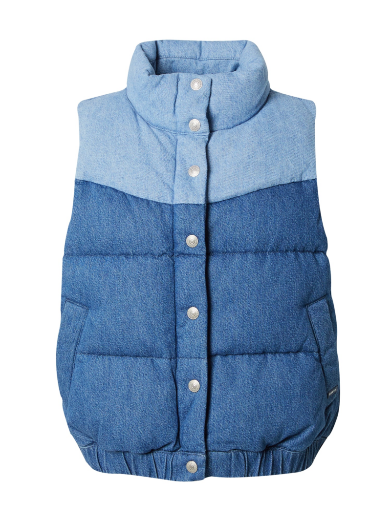 LEVI'S ® Vestă 'Juno Western Puffer Vest'  albastru denim / albastru deschis