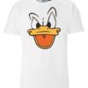 LOGOSHIRT Tricou 'Donald Duck'  alb