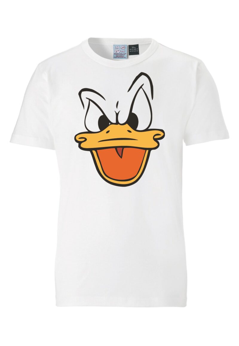 LOGOSHIRT Tricou 'Donald Duck'  alb