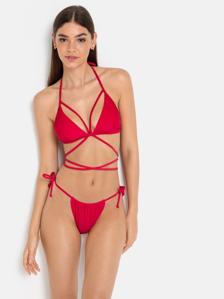 Preţ LSCN by LASCANA Slip costum de baie 'Gina'  roz zmeură