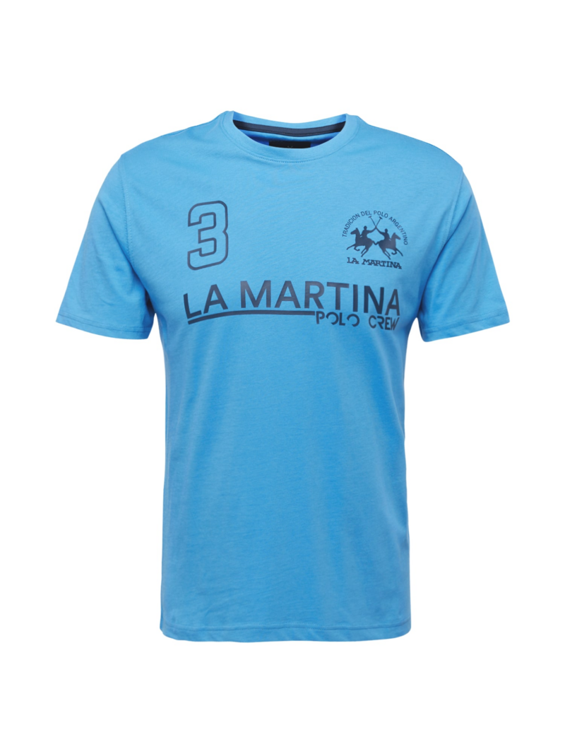 La Martina Tricou  bleumarin / albastru deschis