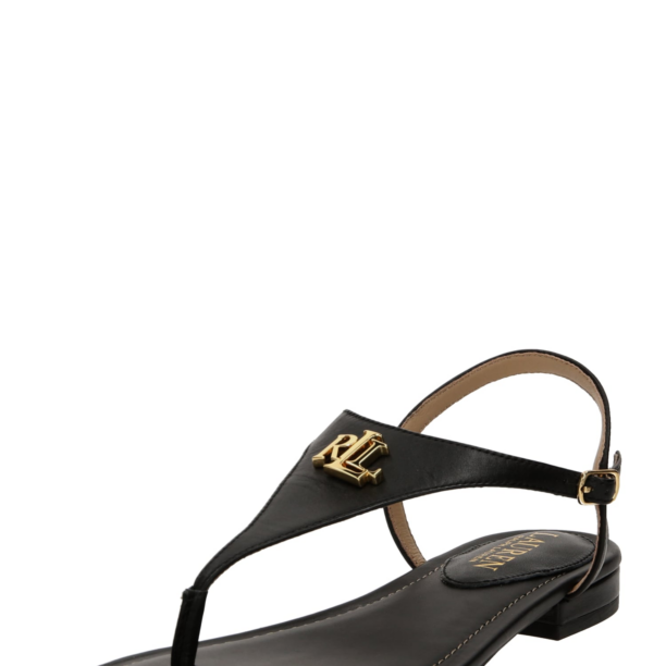 Lauren Ralph Lauren Flip-flops 'Ellington'  auriu / negru